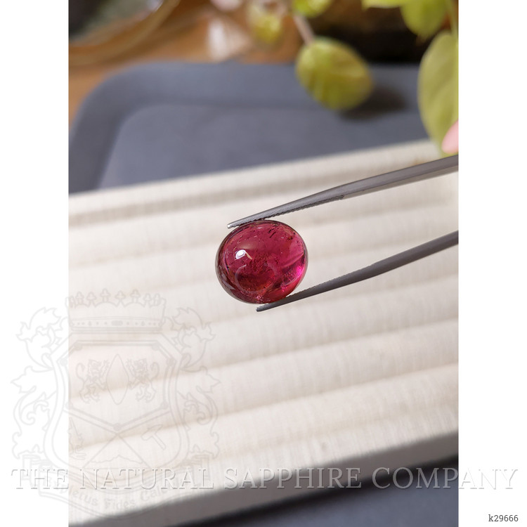 13.33 Ct. Purplish Red Cabochon Rubellite Tourmaline from Nigeria