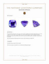 2.70 Ct. Violetish Blue Tanzanite from Tanzania Appraisal