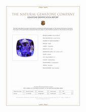 2.84 Ct. Violetish Blue Tanzanite from Tanzania Scan Report