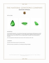 1.24 Ct. Tsavorite Garnet from Tanzania Appraisal