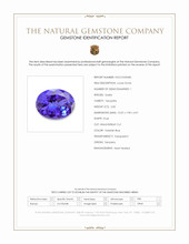 2.82 Ct. Violetish Blue Tanzanite from Tanzania Scan Report