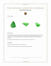 1.05 Ct. Tsavorite Garnet from Tanzania Appraisal