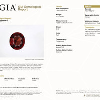 3.37 Ct. Orangish Red Spinel from Vietnam Scan Report