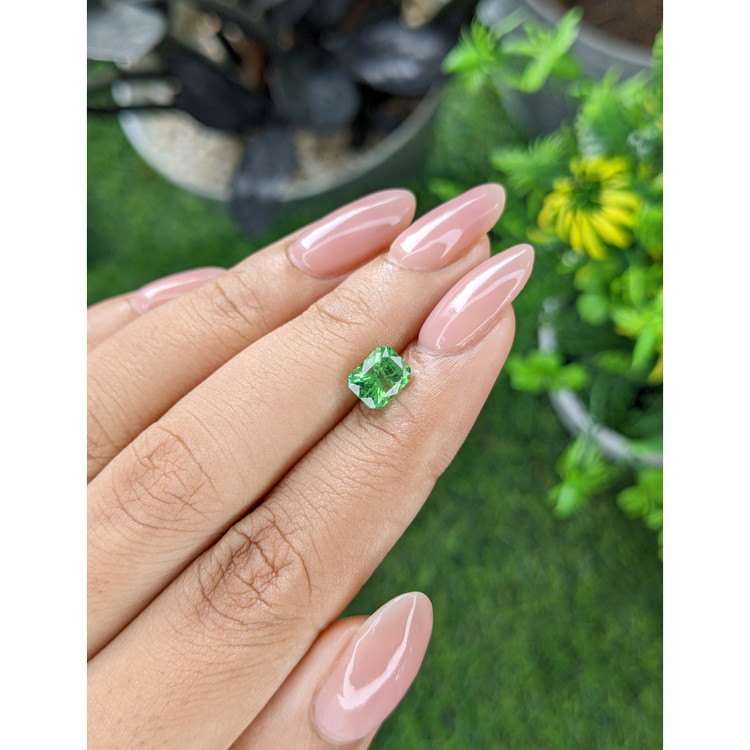 1.62 Ct. Green Grossular Garnet from Tanzania