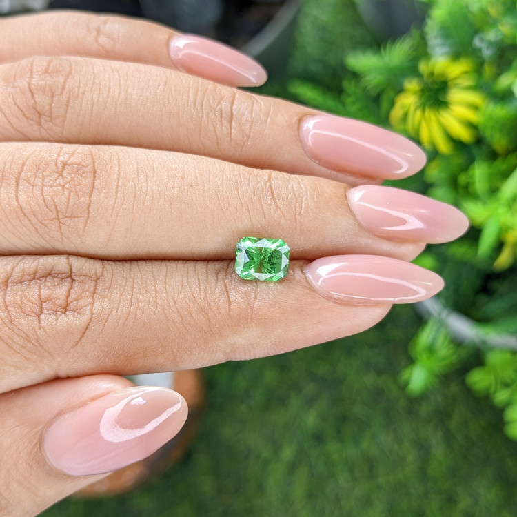 1.62 Ct. Green Grossular Garnet from Tanzania