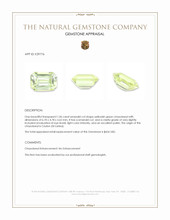 1.06 Ct. Yellowish Green Chrysoberyl from Ceylon (Sri Lanka) Appraisal