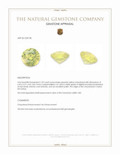 1.09 Ct. Greenish Yellow Chrysoberyl from Ceylon (Sri Lanka) Appraisal