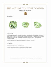 1.03 Ct. Yellowish Green Chrysoberyl from Ceylon (Sri Lanka) Appraisal