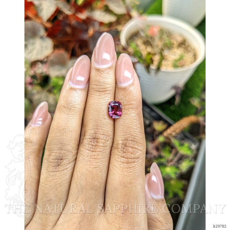 2.20 Ct. Purplish Red Rhodolite Garnet from Ceylon (Sri Lanka)