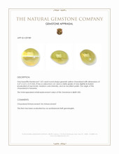 1.02 Ct. Greenish Yellow Cabochon Chrysoberyl from Tanzania Appraisal