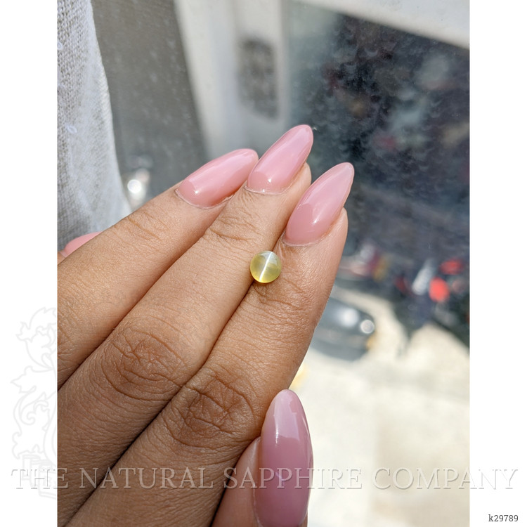 1.02 Ct. Greenish Yellow Cabochon Chrysoberyl from Tanzania