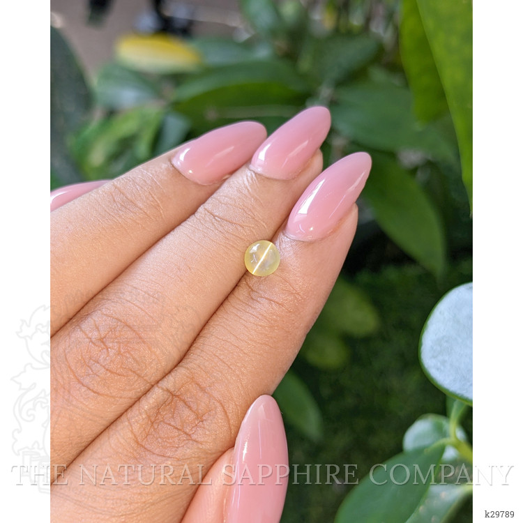 1.02 Ct. Greenish Yellow Cabochon Chrysoberyl from Tanzania