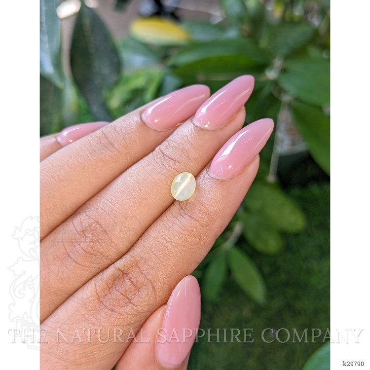 1.61 Ct. Greenish Yellow Cabochon Chrysoberyl from Tanzania