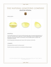 2.05 Ct. Greenish Yellow Cabochon Chrysoberyl from Tanzania Appraisal