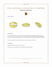 1.73 Ct. Greenish Yellow Cabochon Chrysoberyl from Tanzania Appraisal