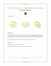 2.36 Ct. Greenish Yellow Cabochon Chrysoberyl from Tanzania Appraisal