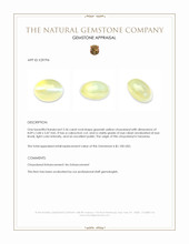 2.36 Ct. Greenish Yellow Cabochon Chrysoberyl from Tanzania Appraisal