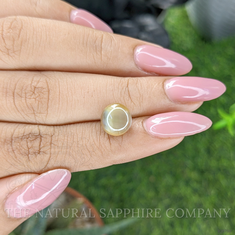 5.07 Ct. Greenish Brown Cabochon Chrysoberyl from Tanzania