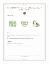 2.02 Ct. Yellowish Green Chrysoberyl from Tanzania Appraisal
