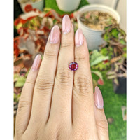 1.84 Ct. Purplish Pink Rhodolite Garnet from Ceylon (Sri Lanka) Life Style