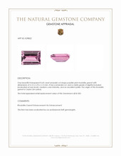 0.45 Ct. Purplish Pink Rhodolite Garnet from Ceylon (Sri Lanka) Appraisal