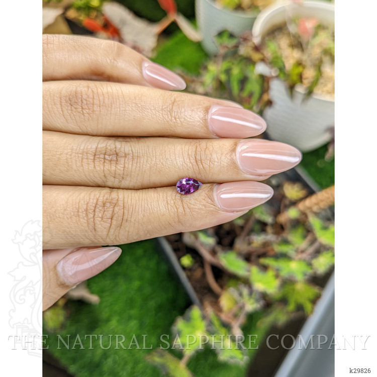 0.85 Ct. Pinkish Purple Rhodolite Garnet from Ceylon (Sri Lanka)