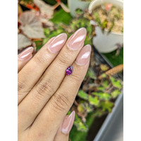 0.85 Ct. Pinkish Purple Rhodolite Garnet from Ceylon (Sri Lanka) Life Style