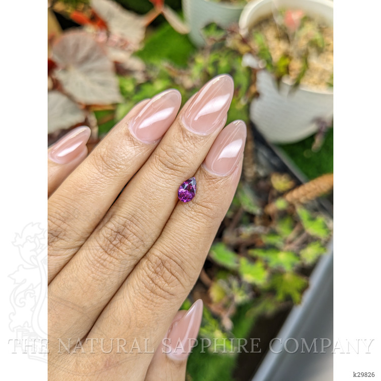 0.85 Ct. Pinkish Purple Rhodolite Garnet from Ceylon (Sri Lanka)
