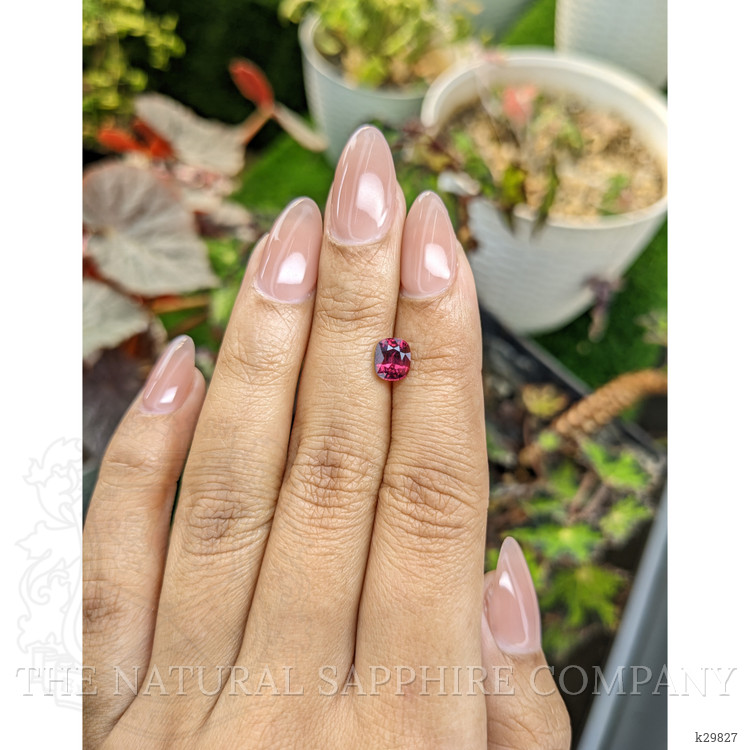 1.21 Ct. Reddish Purple Rhodolite Garnet from Ceylon (Sri Lanka)