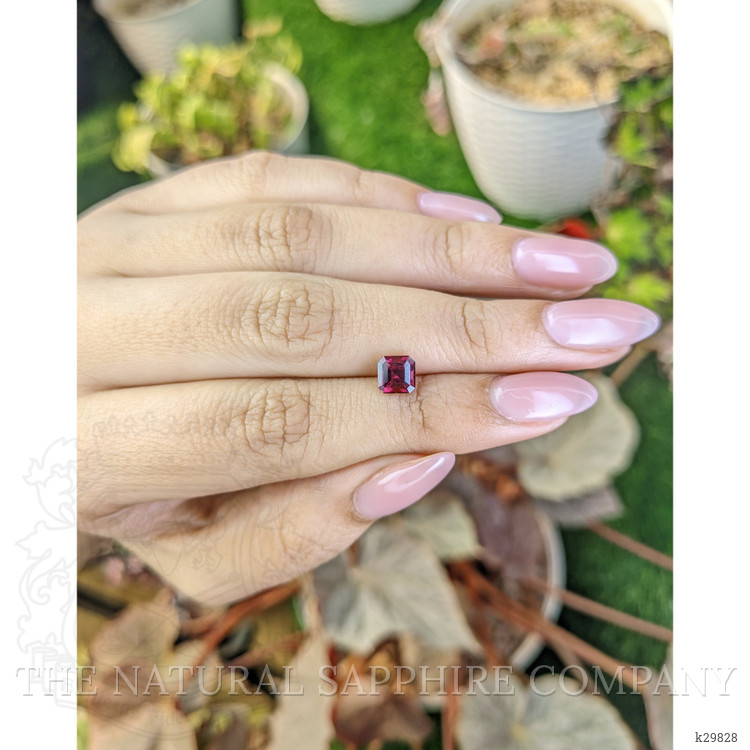 1.26 Ct. Pinkish Purple Rhodolite Garnet from Ceylon (Sri Lanka)