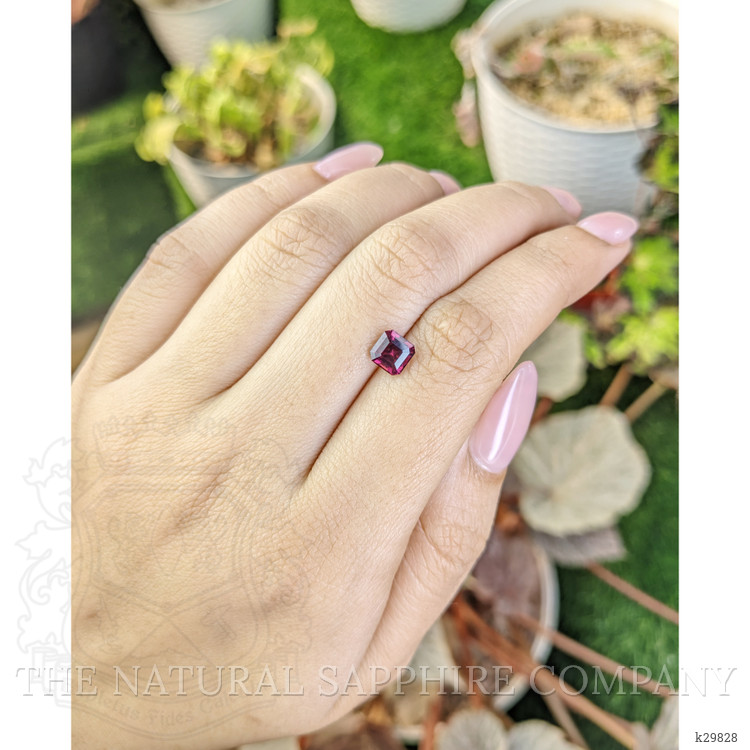 1.26 Ct. Pinkish Purple Rhodolite Garnet from Ceylon (Sri Lanka)