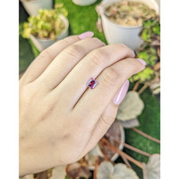 0.88 Ct. Purplish Pink Rhodolite Garnet from Ceylon (Sri Lanka) Life Style