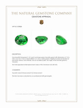 1.52 Ct. Tsavorite Garnet from Tanzania Appraisal