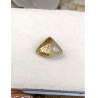 10.42 Ct. Yellow Cabochon Rutilated Quartz from Ceylon (Sri Lanka) Life Style