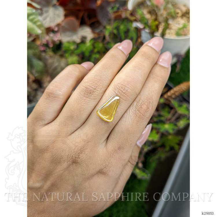 4.69 Ct. Yellow Cabochon Zircon from Ceylon (Sri Lanka)