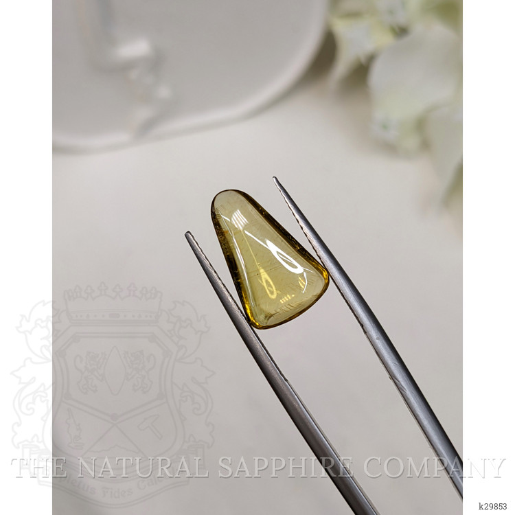 4.69 Ct. Yellow Cabochon Zircon from Ceylon (Sri Lanka)