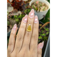 4.69 Ct. Yellow Cabochon Zircon from Ceylon (Sri Lanka) Life Style