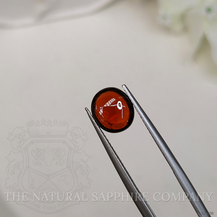 2.90 Ct. Red Cabochon Garnet from Ceylon (Sri Lanka)
