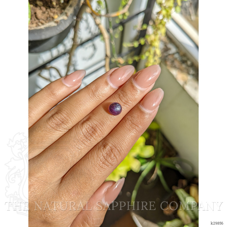 2.23 Ct. Purple Cabochon Star Spinel from Ceylon (Sri Lanka)