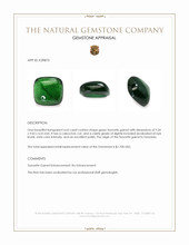 4.63 Ct. Cabochon Tsavorite Garnet from Tanzania Appraisal