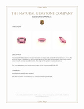 2.12 Ct. Pink Spinel from Ceylon (Sri Lanka) Appraisal