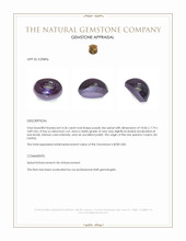 4.36 Ct. Purple Star Spinel from Ceylon (Sri Lanka) Appraisal