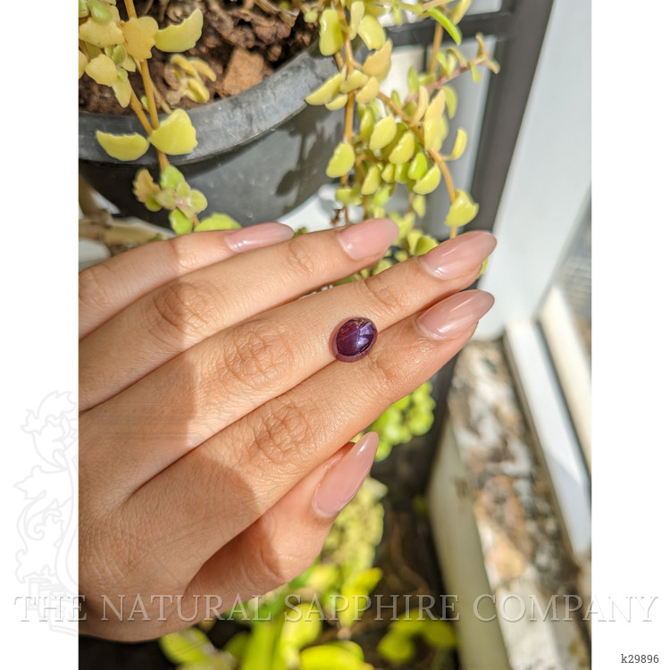 4.36 Ct. Purple Star Spinel from Ceylon (Sri Lanka)