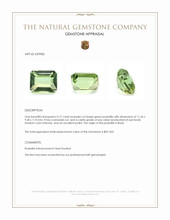 5.77 Ct. Green Prasiolite from Brazil Appraisal