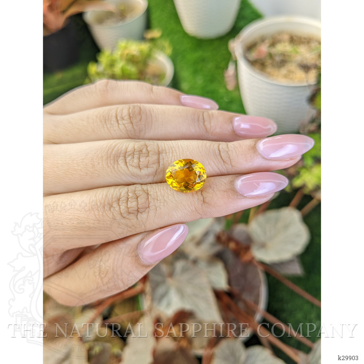 5.59 Ct. Orangish Yellow Citrine from Brazil