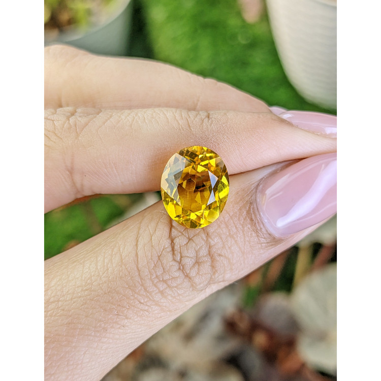 5.59 Ct. Orangish Yellow Citrine from Brazil