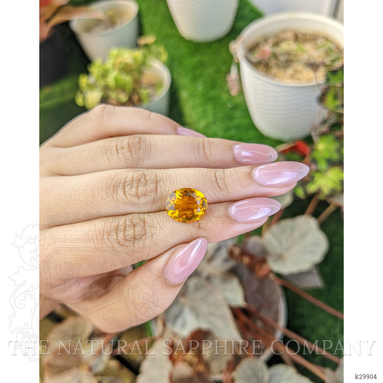 6.07 Ct. Orangish Yellow Citrine from Brazil