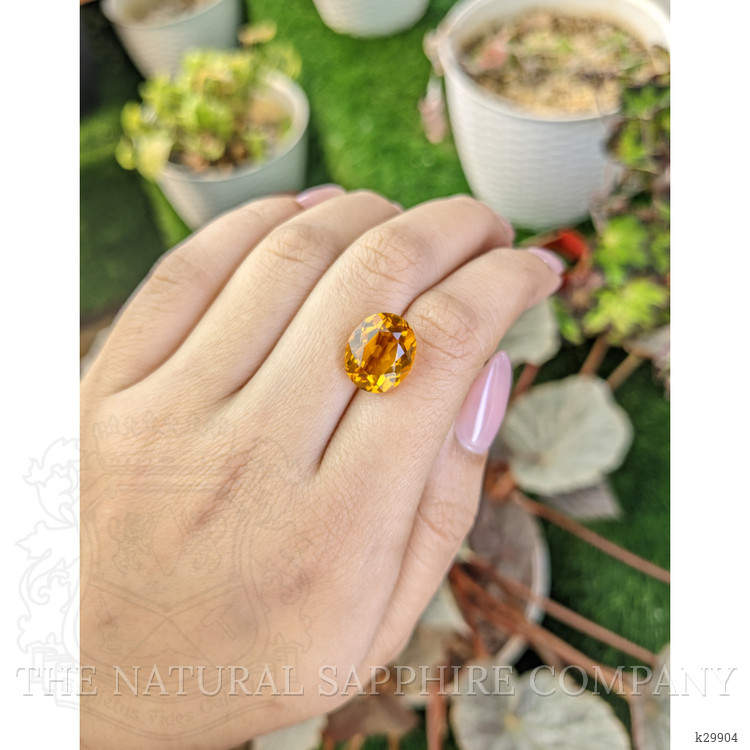 6.07 Ct. Orangish Yellow Citrine from Brazil