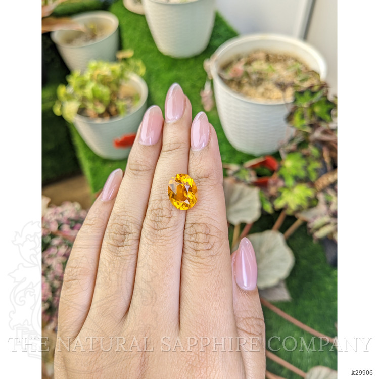 5.59 Ct. Orangish Yellow Citrine from Brazil