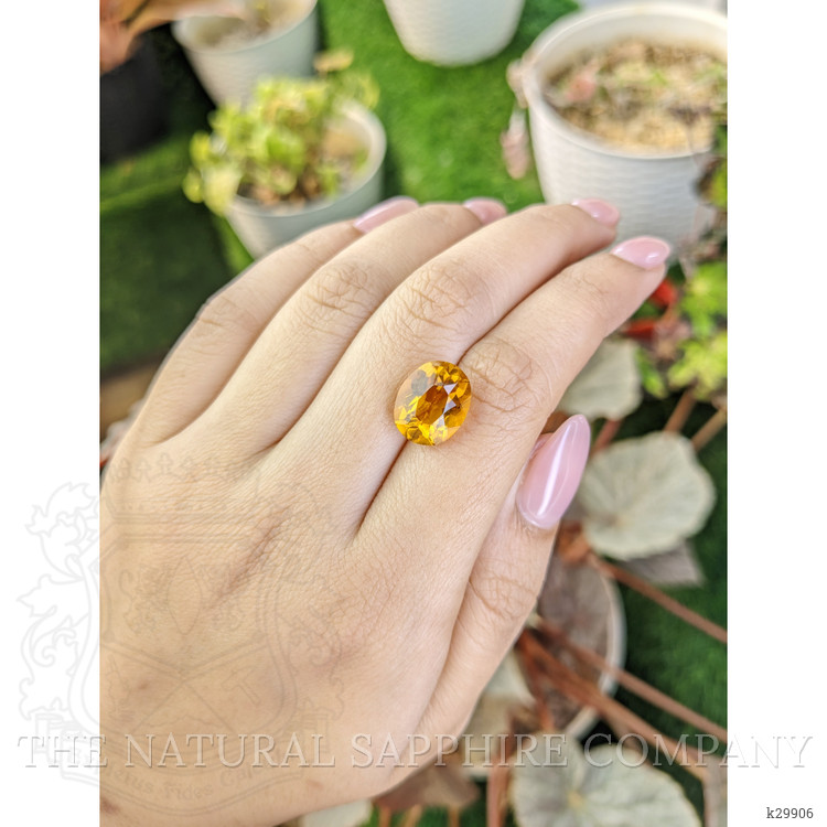 5.59 Ct. Orangish Yellow Citrine from Brazil